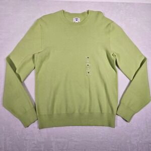 MODE OF ONE‎ Crew Neck Long Sleeve Boxy Sweater LIME GREEN Size Medium